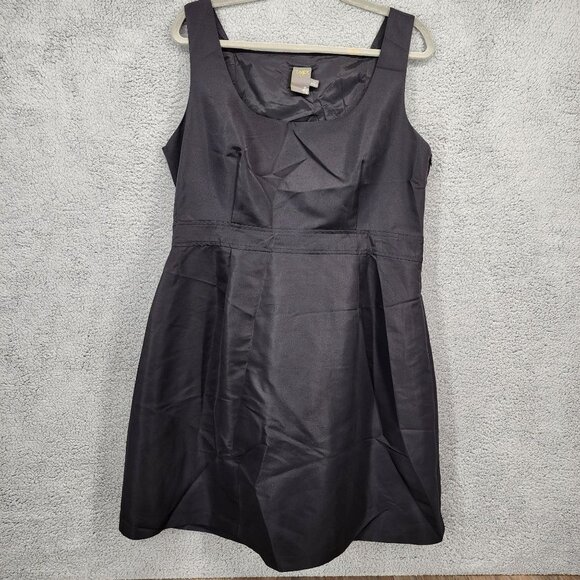 TAYLOR Women's Size 14 Black Sleeveless Bow Back Fit‎ & Flare Dress Zip Closure - Picture 1 of 13